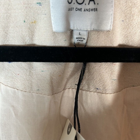 JOA Anthropologie NWT Tie-Front Embroidered Jumpsuit Sz Large - Picture 5 of 11